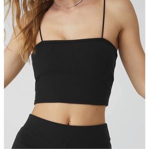 ALO goddess ribbed bandeau xs nwot black